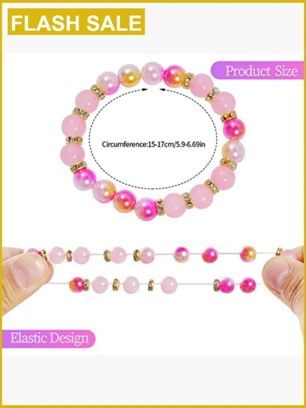 24 Piece Princess Beaded Bracelets Set for Girls Costume Jewelry Party Favors